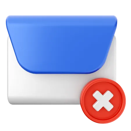 Delete Mail Message  3D Icon