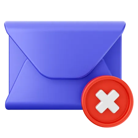 Delete Mail Message  3D Icon