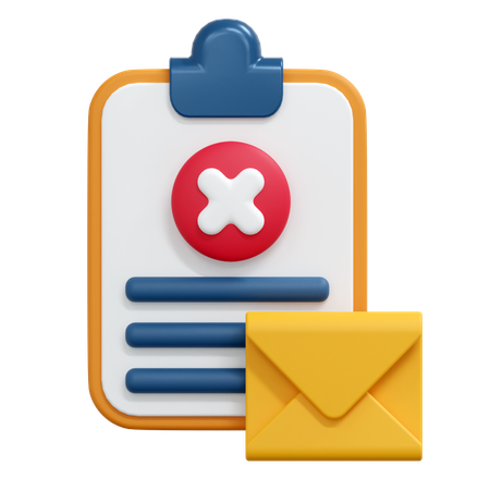 Delete Mail Message  3D Icon