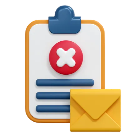 Delete Mail Message  3D Icon