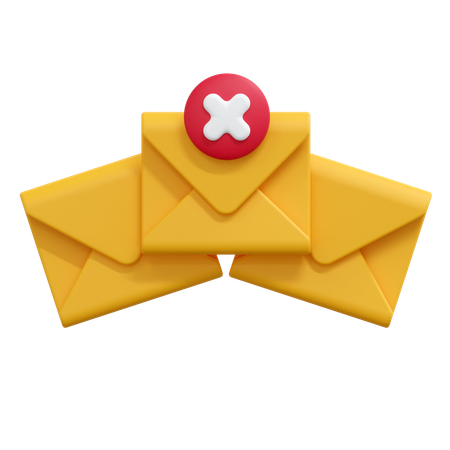 Delete mail message  3D Icon