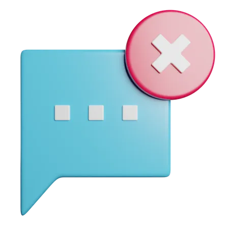 Delete Message Chat 3D Icon