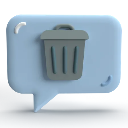 Delete Message  3D Icon