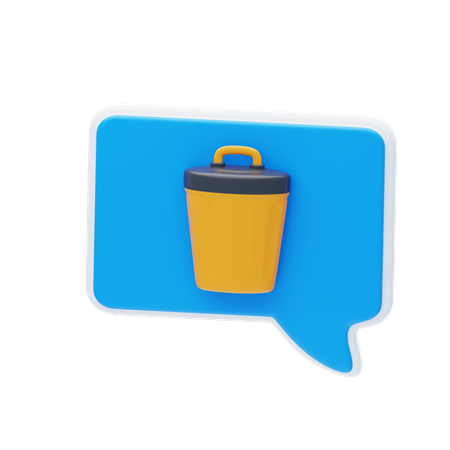 Delete Message  3D Icon