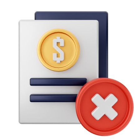 Delete Money Dollar  3D Icon