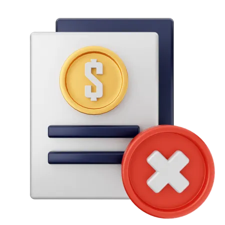 Delete Money Dollar  3D Icon