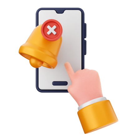 Delete Notification Smartphone  3D Icon