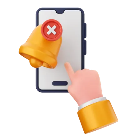 Delete Notification Smartphone  3D Icon