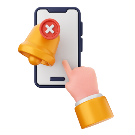 Delete Notification Smartphone  3D Icon