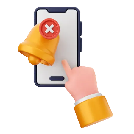 Delete Notification Smartphone  3D Icon