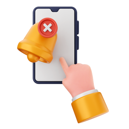 Delete Notification Smartphone  3D Icon