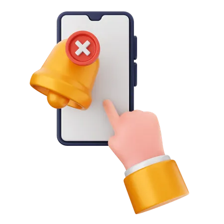 Delete Notification Smartphone  3D Icon