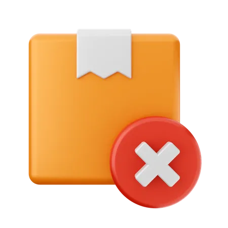 Delete Package  3D Icon