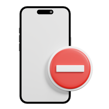 Delete Phone  3D Icon