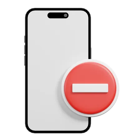 Delete Phone  3D Icon