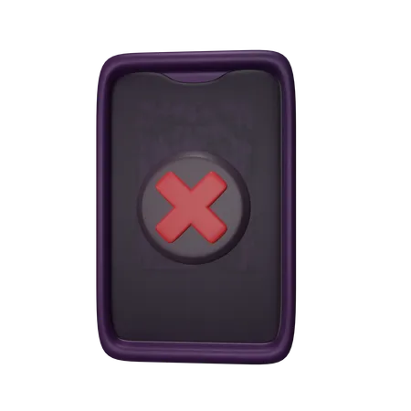 Delete Phone  3D Icon