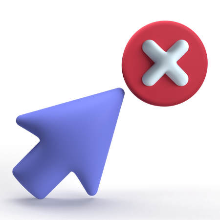 Delete Pointer  3D Icon