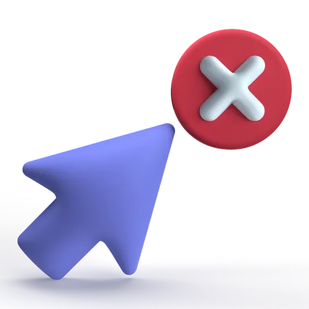 Delete Pointer  3D Icon