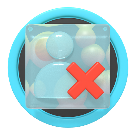 Delete Profile  3D Icon