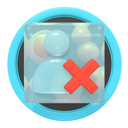 Delete Profile  3D Icon