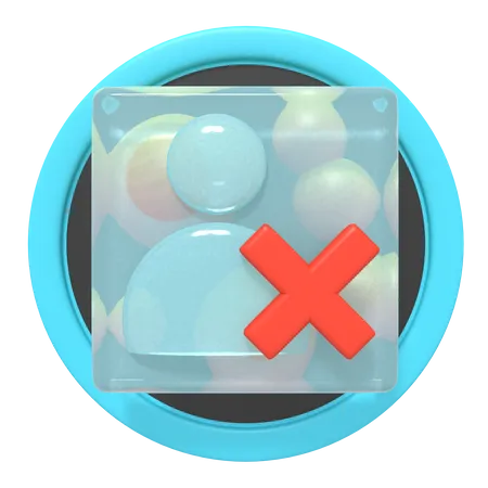 Profile Delete Button 3D Icon