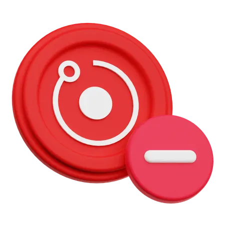 Delete Render Token  3D Icon