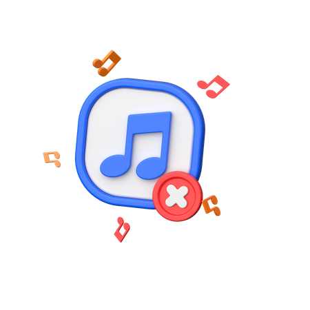 Delete Songs  3D Icon