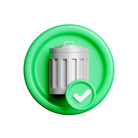 Delete Success  3D Icon