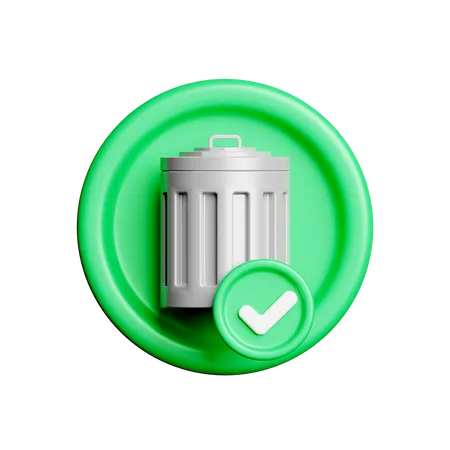 Delete Success  3D Icon