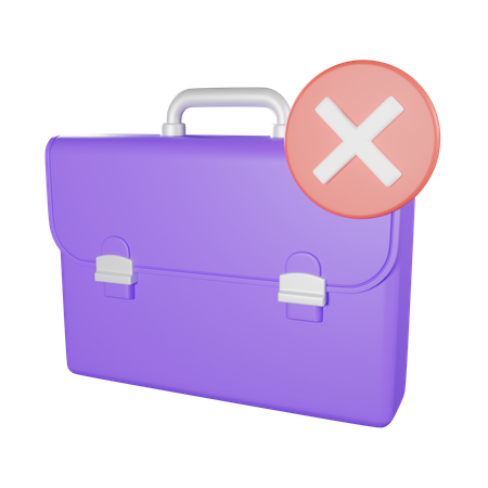 Delete Suitcase  3D Icon
