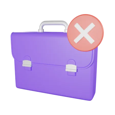Delete Suitcase  3D Icon