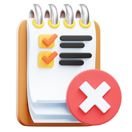 Delete Task  3D Icon