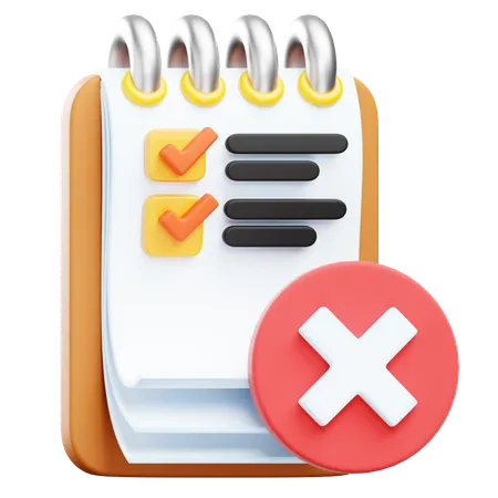 Delete Task  3D Icon