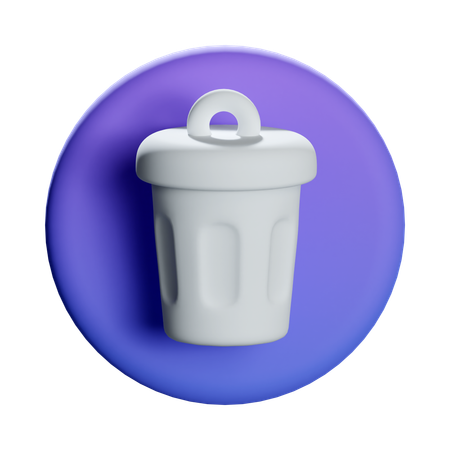 Delete Trash Can  3D Icon