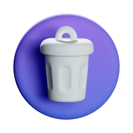 Delete Trash Can  3D Icon