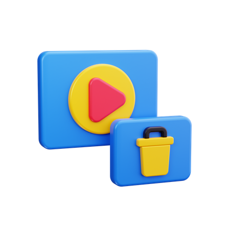 동영상 삭제  3D Icon