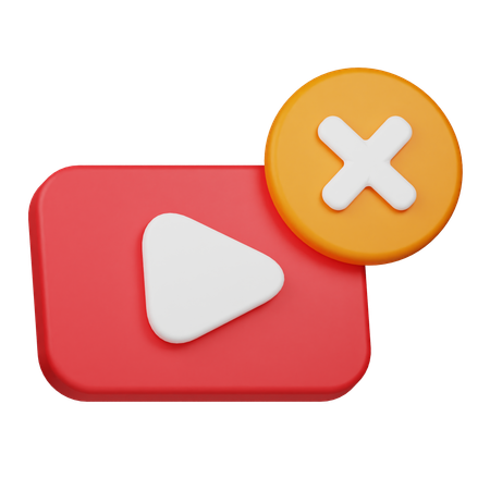 Delete Video  3D Icon