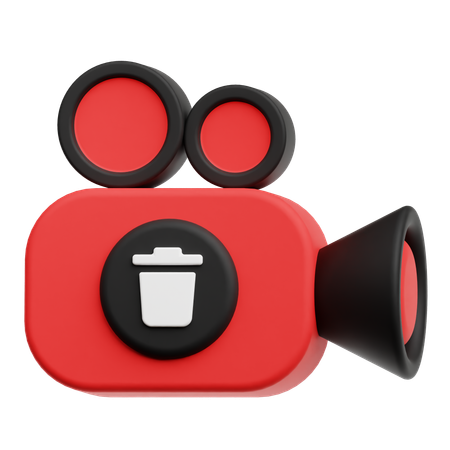Delete Video Camera  3D Icon