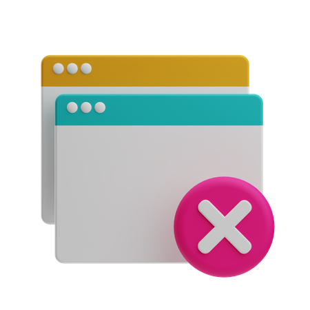 Delete Webpage  3D Icon