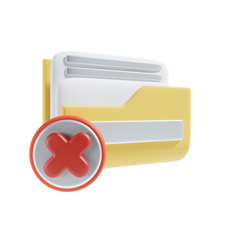 Deleted folder  3D Icon