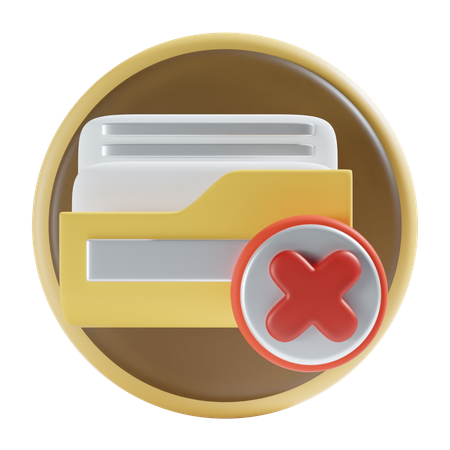 Deleted folder  3D Icon