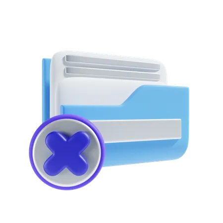 Deleted folder  3D Icon