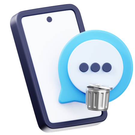 삭제된 메시지  3D Icon