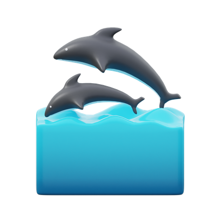 Delfines  3D Icon