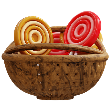 Delicias de Halloween: un balde lleno de dulces  3D Icon