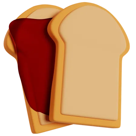 Delicious Bread Slice  3D Icon