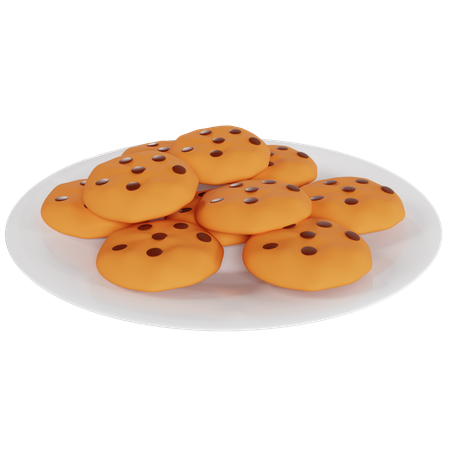 Delicious Chocolate Cookies  3D Icon