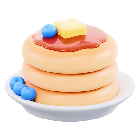 おいしいパンケーキ  3D Icon