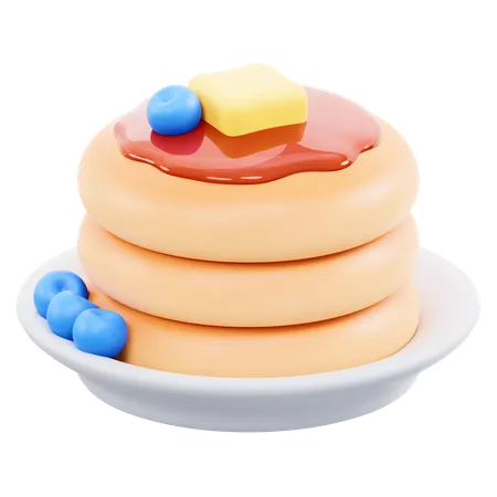 おいしいパンケーキ  3D Icon