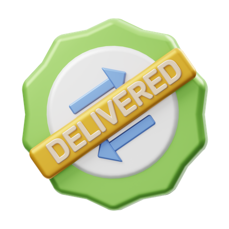 Delivered Badge  3D Illustration